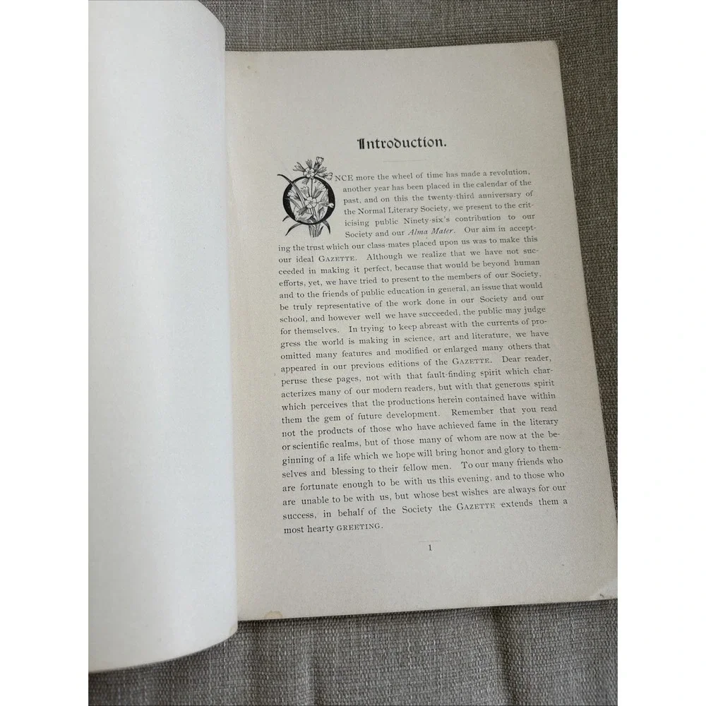 Shippensburg University Normal Literary Gazette 1896 Pennsylvania Antique Colleg
